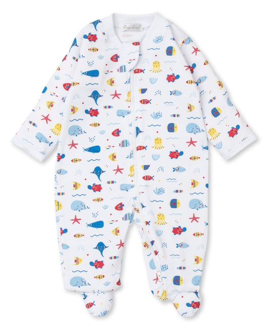 Sea Life Fun Blue Zip Footie