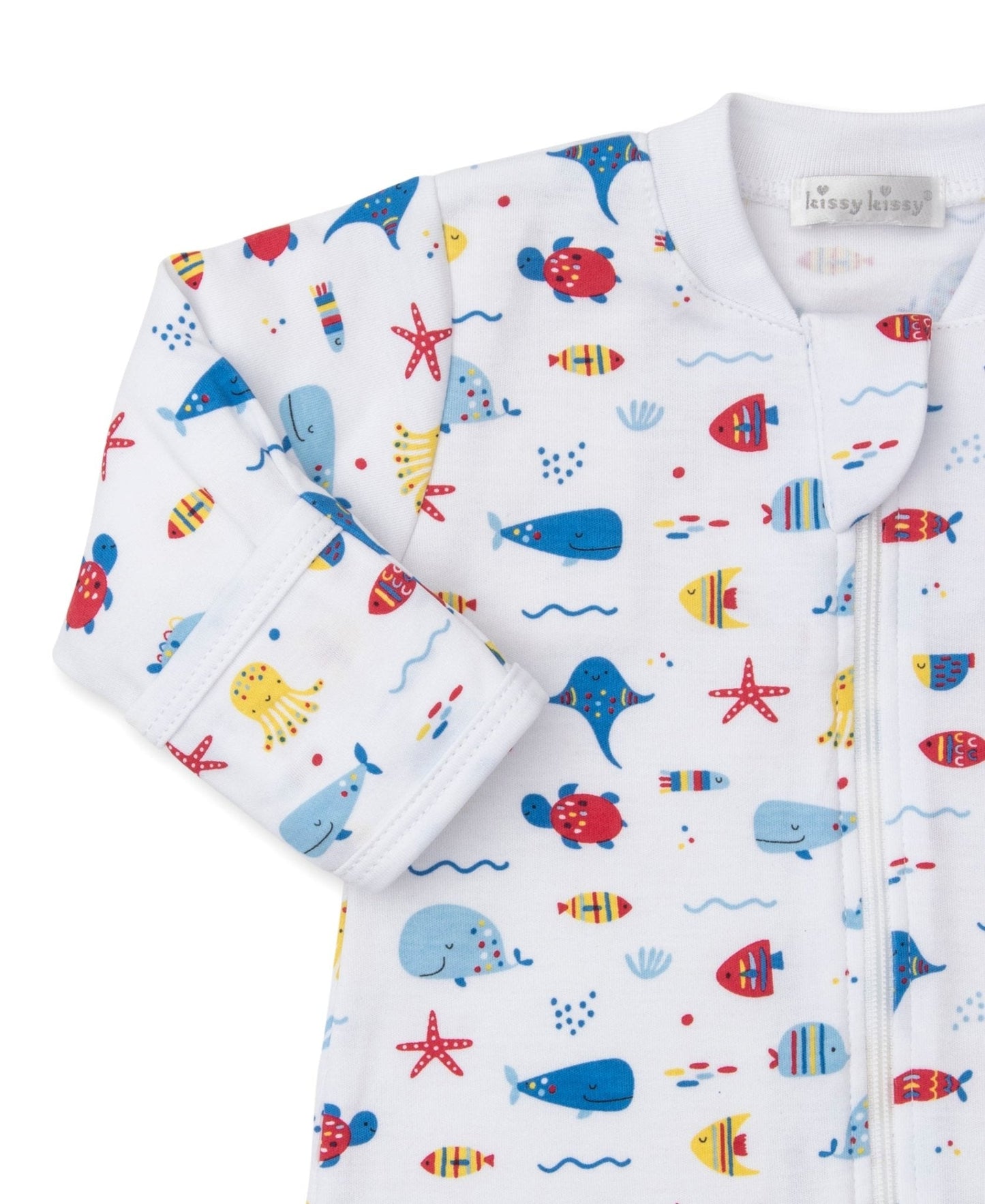 Sea Life Fun Blue Zip Footie