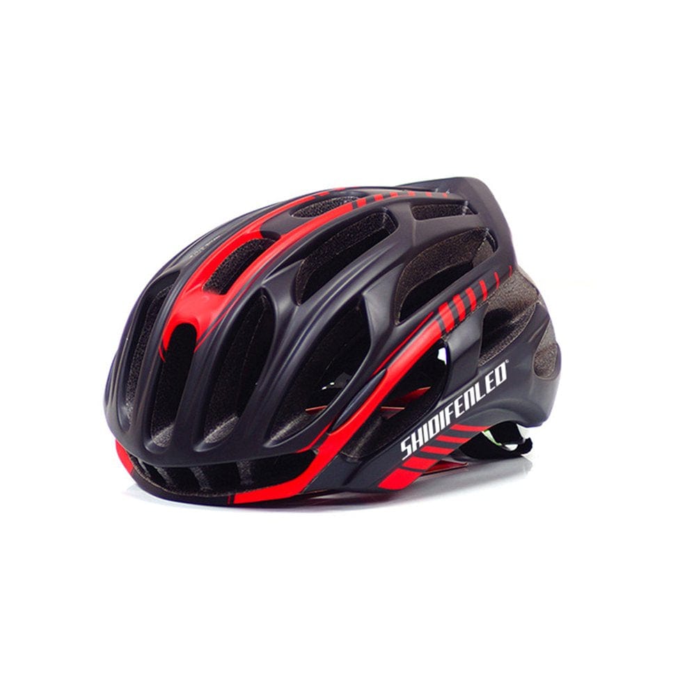 Seyurigaoka Adult Bike Helmet with Light, Lightweight Adjustable Road Mountain Bicycle Helmet for Men