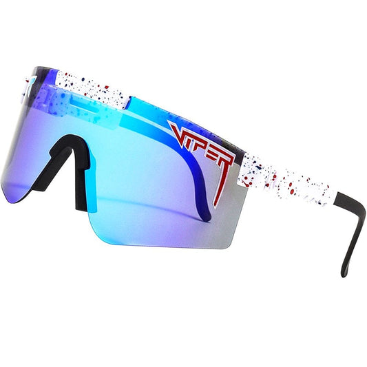 Sports PIT Viper Fan Sunglasses, Oversized Sports Sunglasses, Polarized Sports Sunglasses with Adjustable Temple for Men & Women