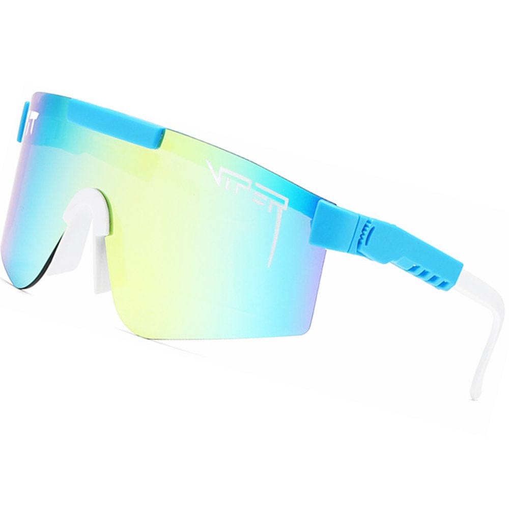 Sports PIT Viper Fan Sunglasses, Oversized Sports Sunglasses, Polarized Sports Sunglasses with Adjustable Temple for Men & Women
