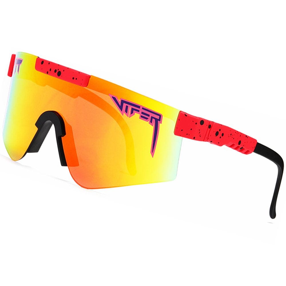 Sports PIT Viper Fan Sunglasses, Oversized Sports Sunglasses, Polarized Sports Sunglasses with Adjustable Temple for Men & Women