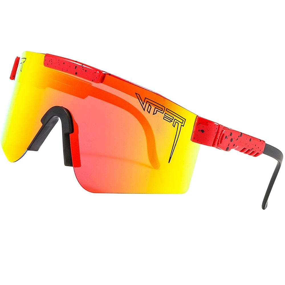 Sports PIT Viper Fan Sunglasses, Oversized Sports Sunglasses, Polarized Sports Sunglasses with Adjustable Temple for Men & Women