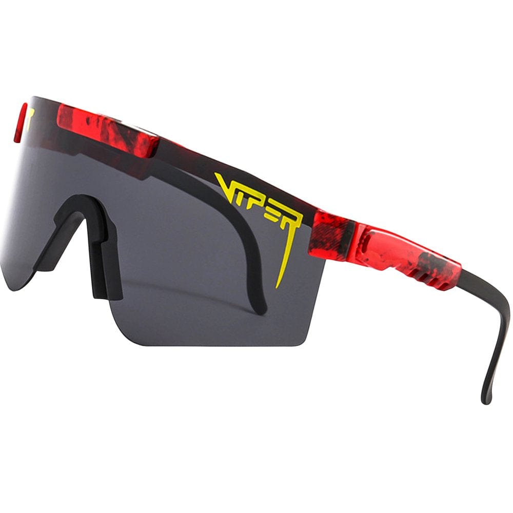 Sports PIT Viper Fan Sunglasses, Oversized Sports Sunglasses, Polarized Sports Sunglasses with Adjustable Temple for Men & Women