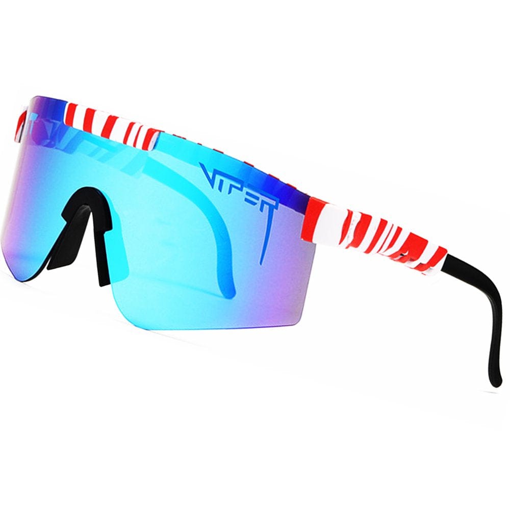 Sports PIT Viper Fan Sunglasses, Oversized Sports Sunglasses, Polarized Sports Sunglasses with Adjustable Temple for Men & Women