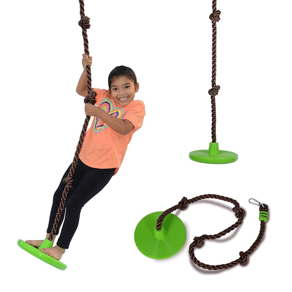 Swurfer Disco 3-In-1 Outdoor Swing to Sit, Stand, and Climb for Ages 4 and Up