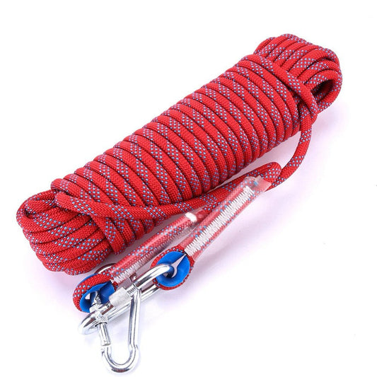 Tebru 10Mm Heavy Duty Paracord Panchute Corad Lanyard with Carabiner Climbing Rope Accessory, Climbing Cord, Survival Cord