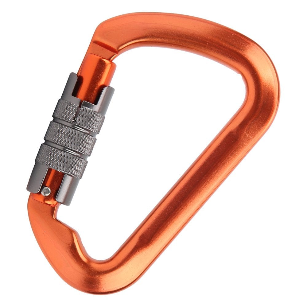 Tebru Durable Aviation Aluminum Auto Lock D-Shape Carabiner Safe for Outdoor Climbing Camping Outdoor Climbing Accessory