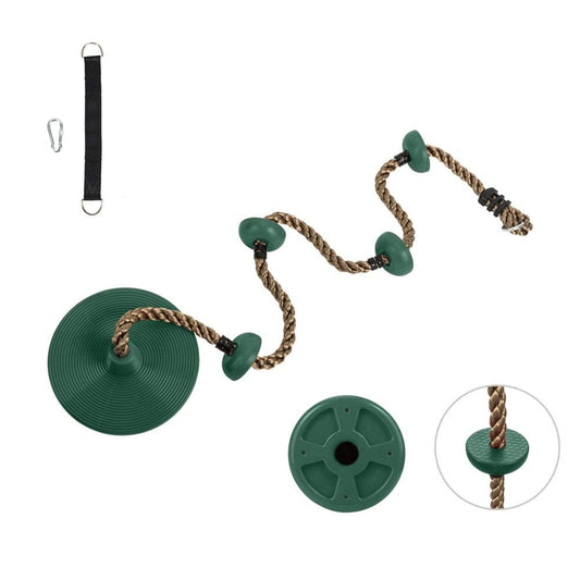 Ubesgoo 18.8" Kids Disc Swing Climbing Rope Tree Swing Set Accessories,Green