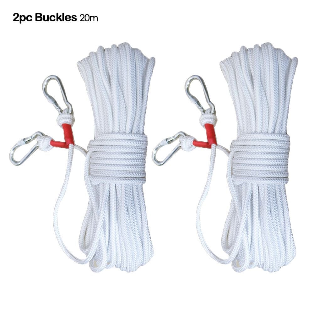White Hiking Accessories Camping Equipment Survival Escape Tools Safety Rock Climbing Rope High Strength Cord Emergency Escape Rope 10M 1PC BUCKLE