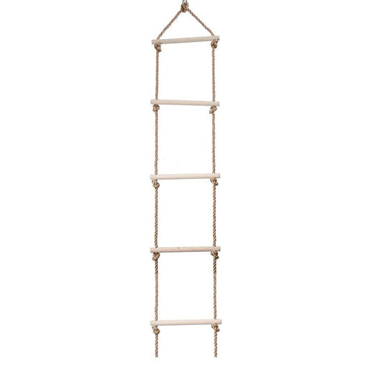 Wooden Rope Ladder Children Climbing Toy Safe Sports Rope Swing (5 Rungs)