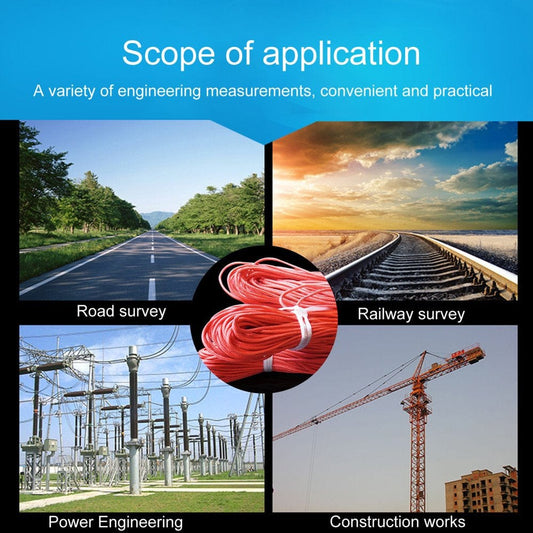 XWQ 30/50/70/100M Engineering Hiking Rock Climbing Nylon Measuring Rope Safety Line