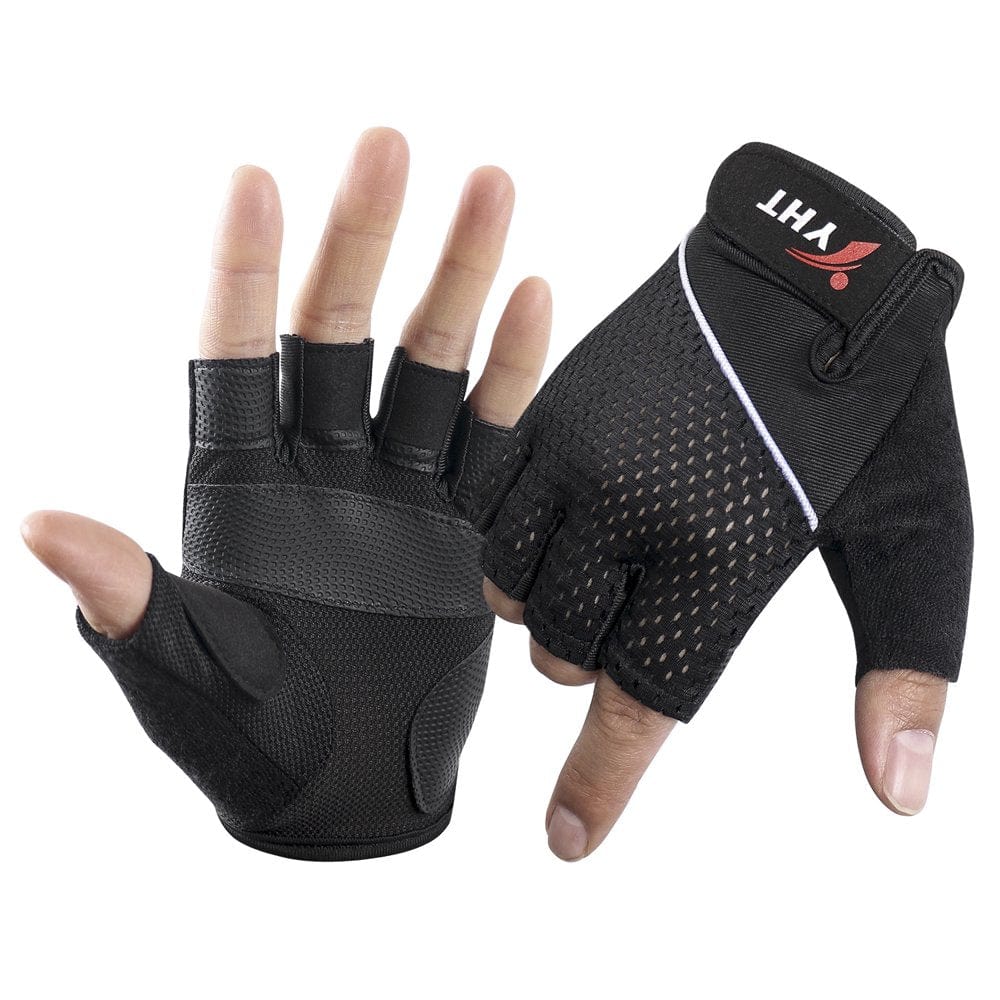 YHT Workout Gloves for Men and Women, Fingerless Weight Lifting Gloves for Exercise, Lightweight Breathable Gym Gloves for Weightlifting, Fitness, Training, Climbing, Rowing and Pull Ups