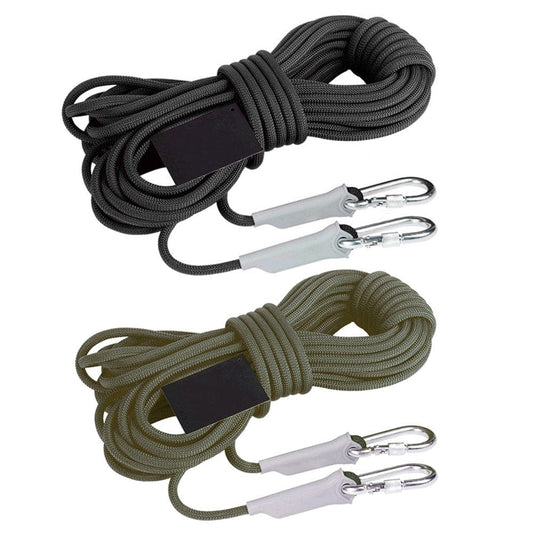 Ylmarket 8Mm 10/15/20M Outdoor Rock Climbing Mountain Survival Safety Rescue Rope Cord Black