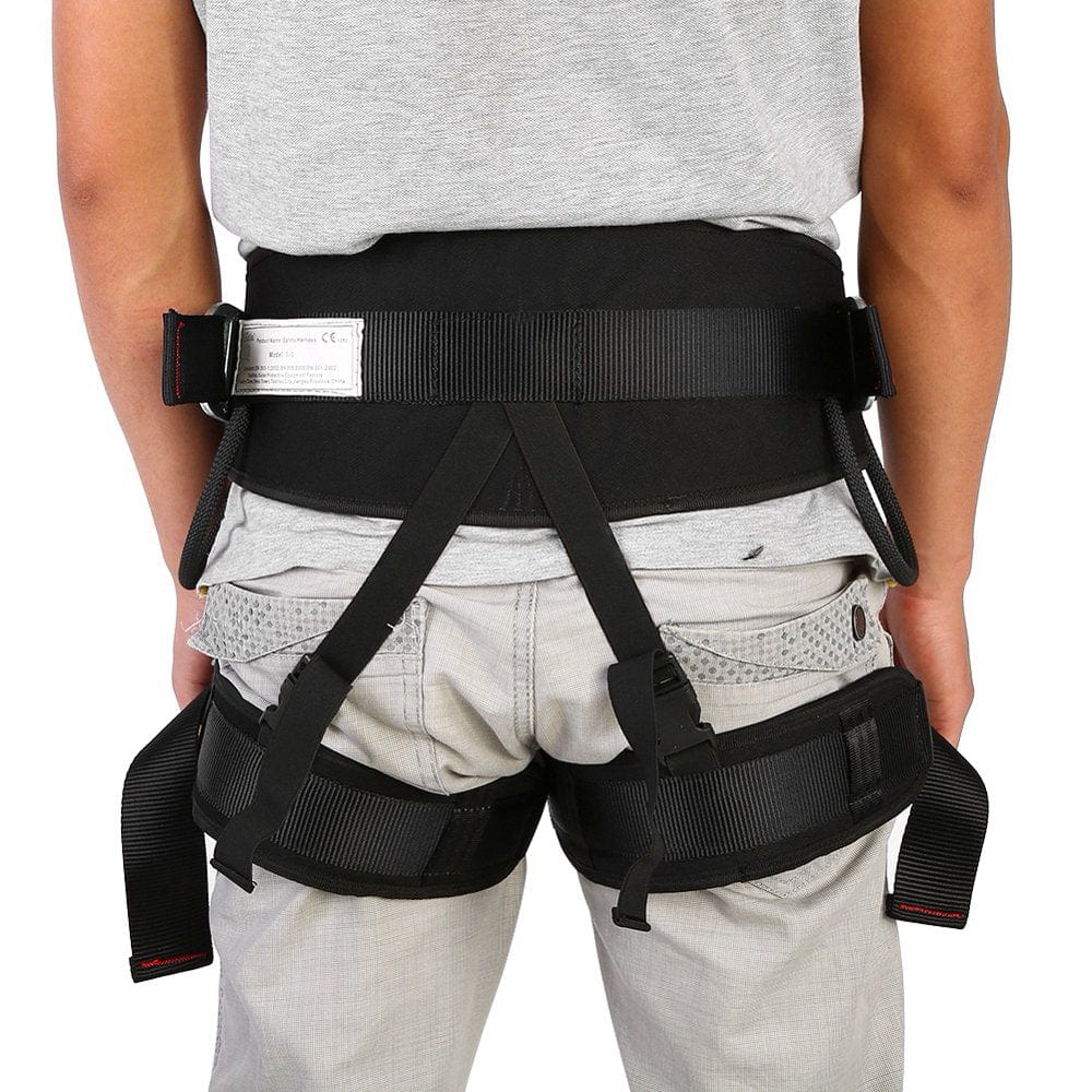 Zerodis Adjustable Outdoor Heavy Duty Tree Climbing Rappelling Belt Safety Harness Protective Gear